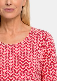 T-shirt en jersey avec un motif minimal en losange thumbnail 5