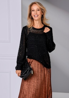Elegante pullover in netlook met pailletten thumbnail 7