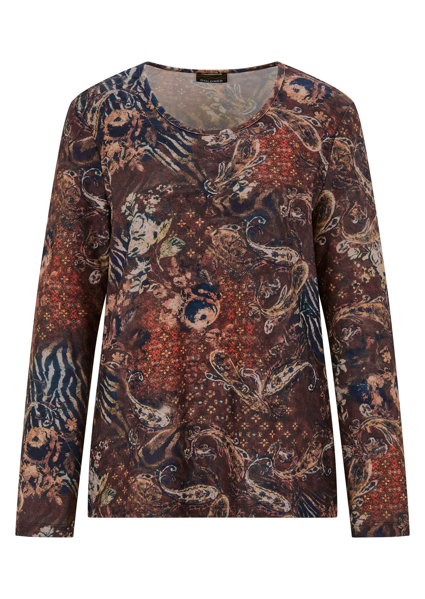 Shirt met lange mouwen, van pluizige jersey