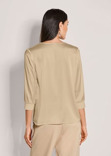 Blouse en soie stretch avec encolure en V thumbnail 4