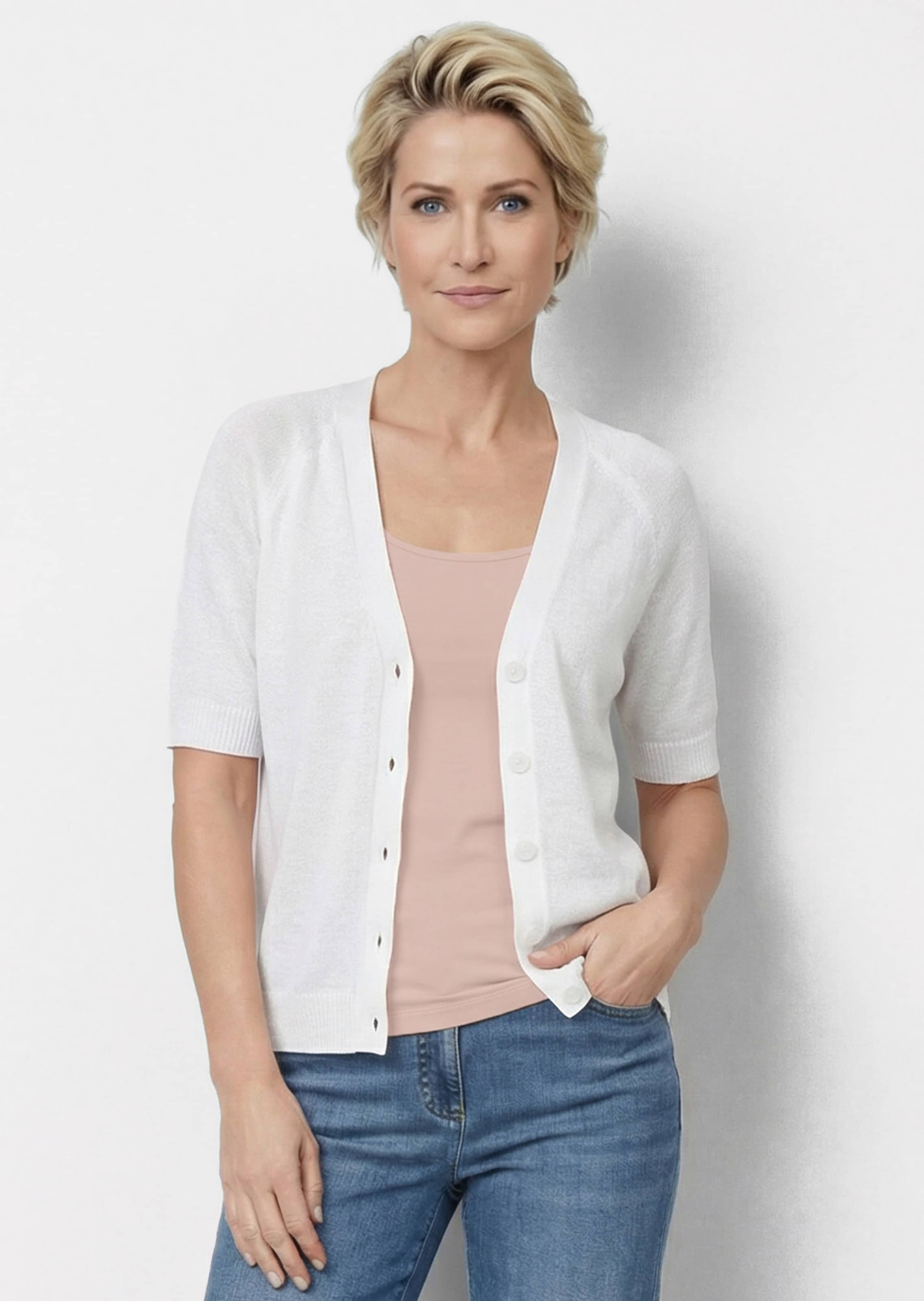 Tricot jasje van koel lintjesgaren