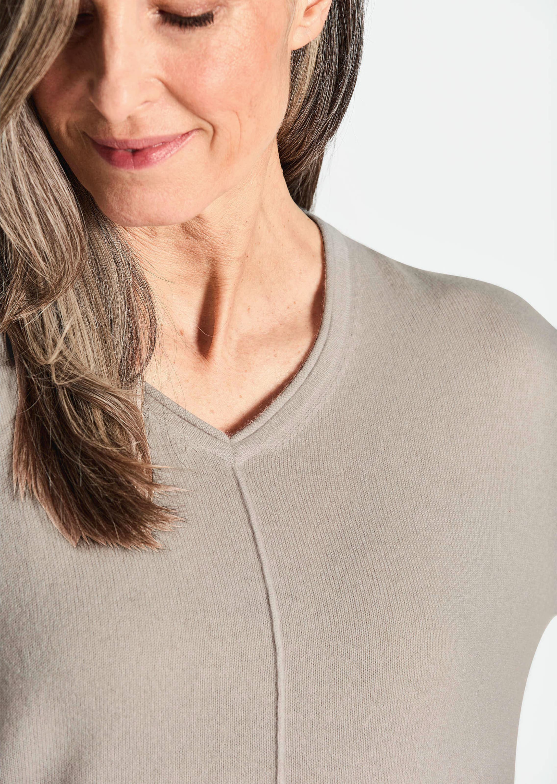 Pullover van kasjmier met V-hals thumbnail 5