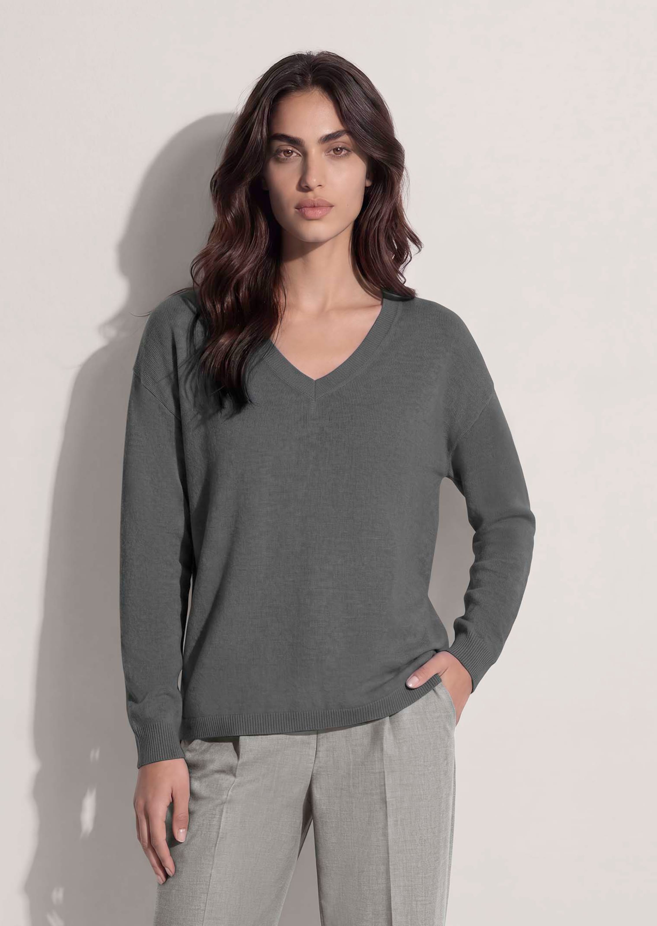 Trui met V-hals, van Good Cashmere