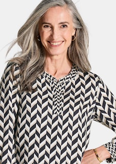 Blouse imprimée en satin de viscose thumbnail 4