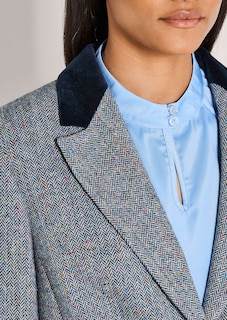 Blazer mit Samt-Akzenten thumbnail 6