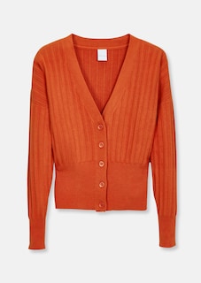Kurze Strickjacke mit V-Ausschnitt thumbnail 7