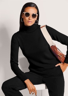 Cashmere roll neck jumper thumbnail 5