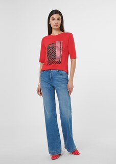 Half-sleeved shirt with unique print thumbnail 3