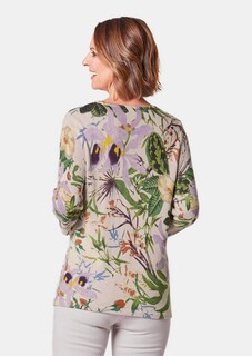 Decente pullover met bloemenmotief thumbnail 2