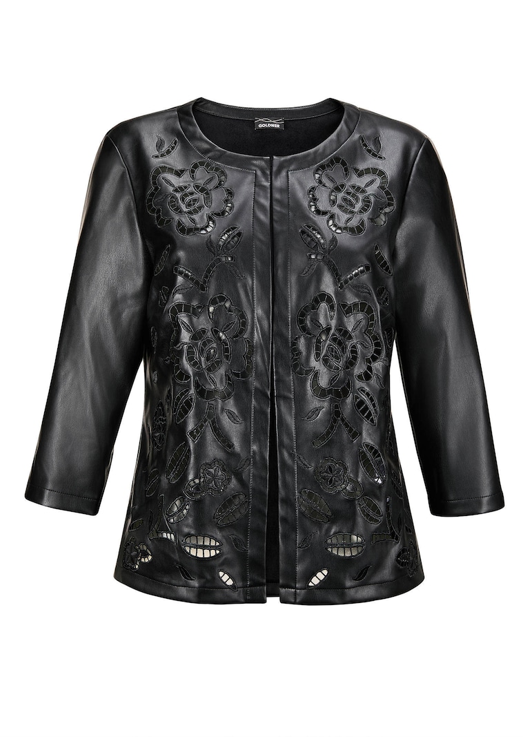 Jacke in Lederoptik
