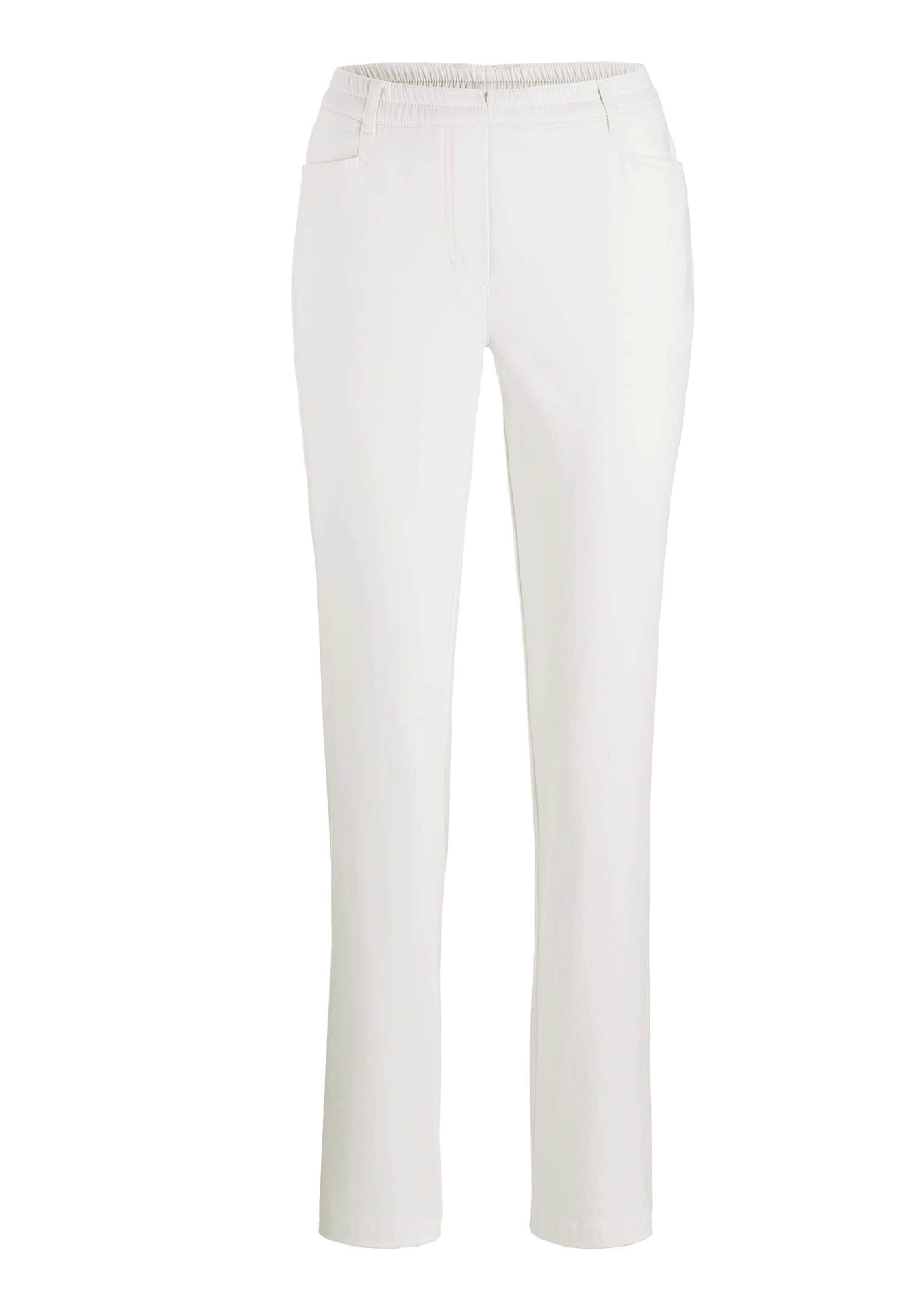 Broek LOUISA met elastische tailleband, van katoen-satijn