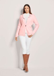 Gebreide blazer met kasjmier thumbnail 3