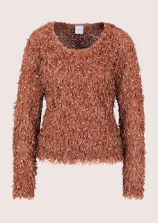 Sweatshirt aus Effektgarn in Federoptik thumbnail 7