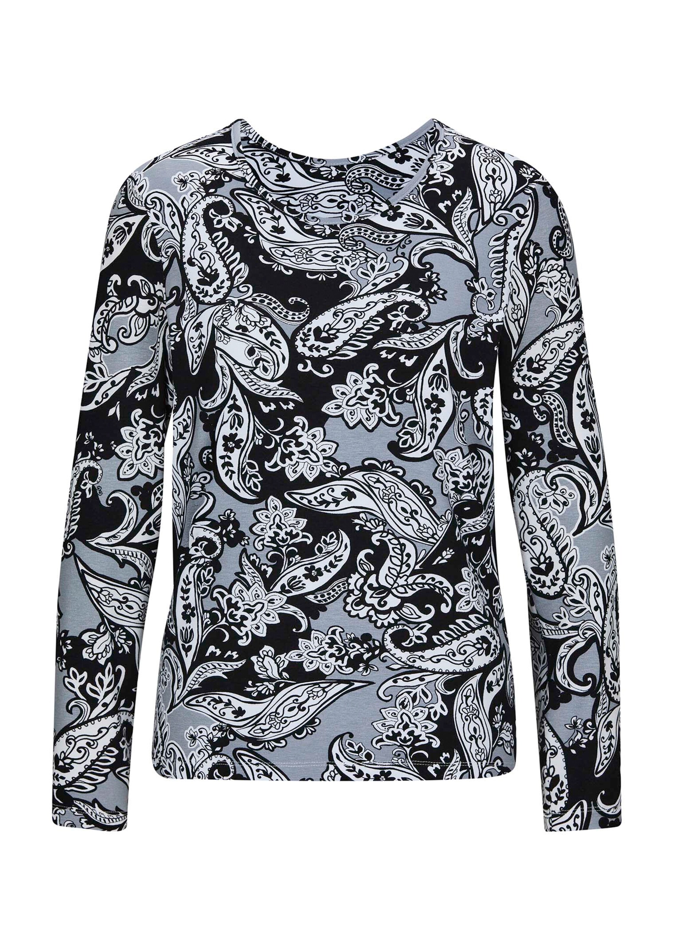 Viskoseshirt mit kontraststarkem Paisleymuster