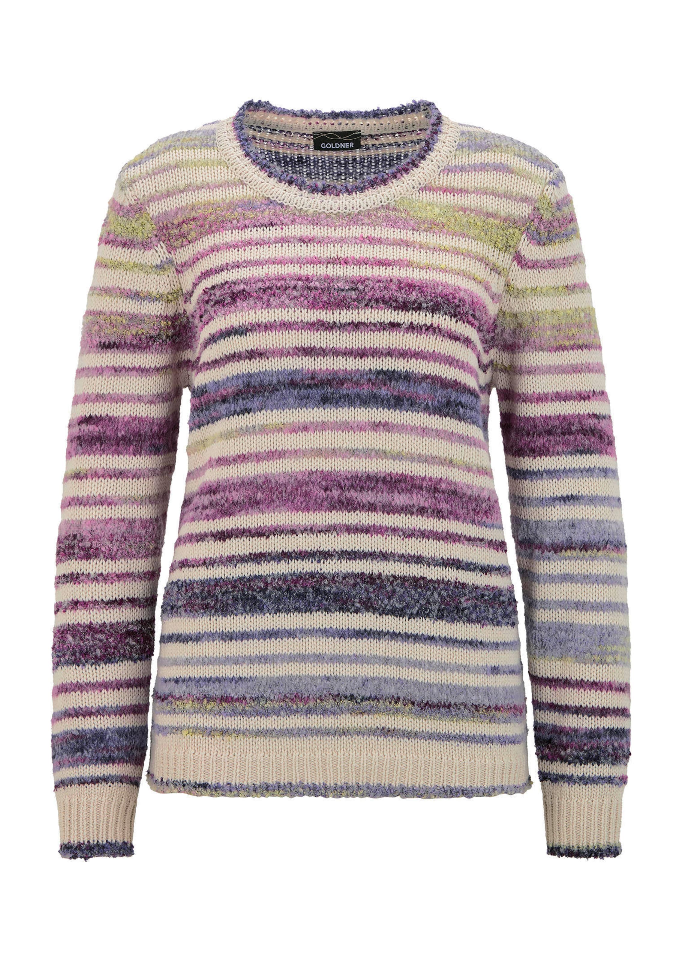 Pull en tricot à rayures multicolores