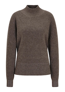 Tricot pullover met hoge gebreide boord bij de ronde hals thumbnail 4