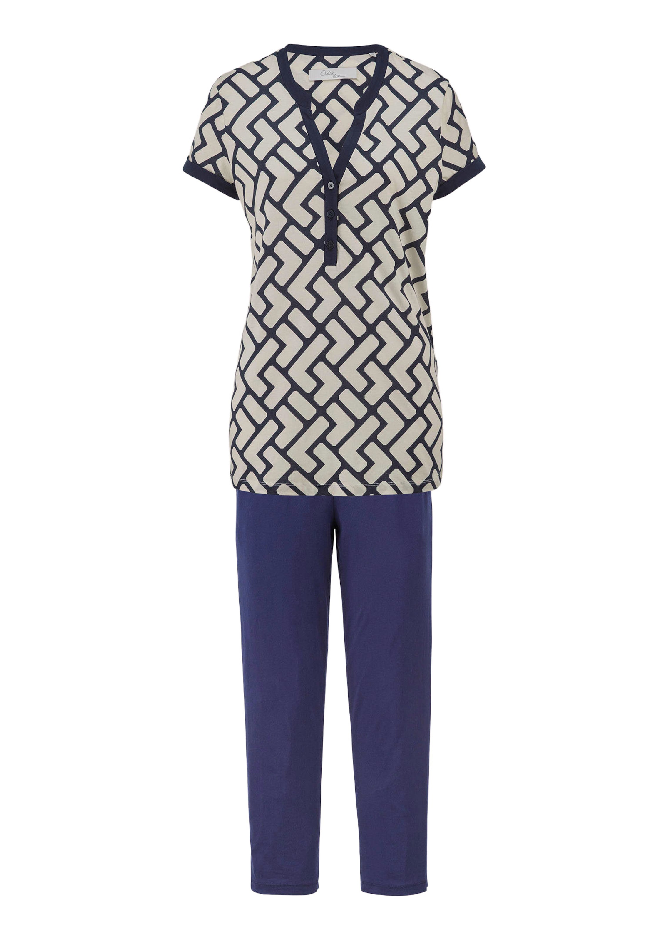 Jersey-Pyjama mit 7/8-Hose