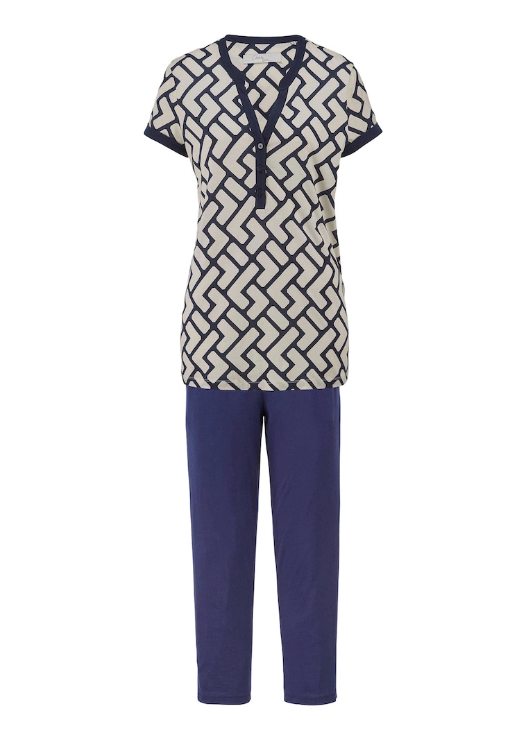 Jersey pyjama met 7/8-broek