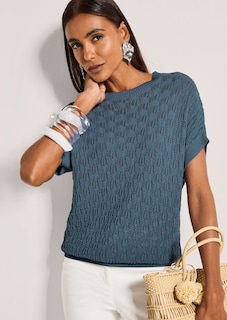 Pull léger en maille ajourée thumbnail 5