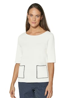 Pull manches courtes avec poches plaquées thumbnail 2