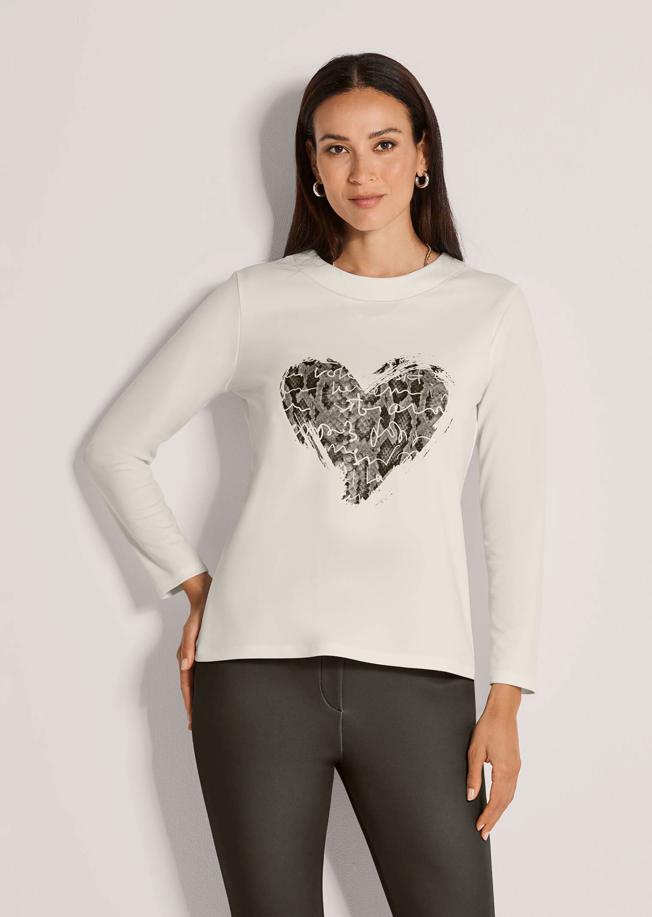 Sportives Langarmshirt mit Motivdruck