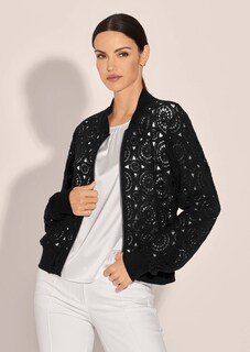 Kurzer Blouson mit Spitze und Zipper thumbnail 2