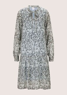 Romantic midi dress with round neck thumbnail 7