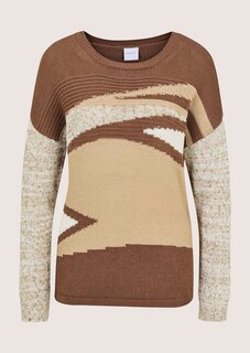 Rundhals-Pullover mit Intarsien thumbnail 7