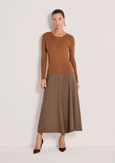 Gerippter Feinstrick-Pullover aus Schurwolle thumbnail 3