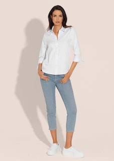 Schlanke 7/8-Jeans mit Glanz-Effekt thumbnail 3