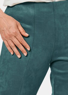 Moderne Leggings in trendigem Velourslederimitat thumbnail 5