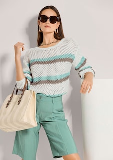 Rundhals-Pullover aus Bändchengarn thumbnail 5