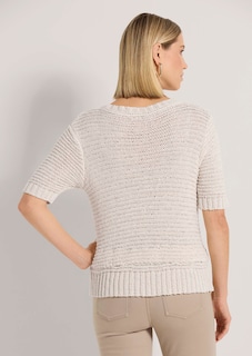 Halbarm-Pullover aus Bändchengarn thumbnail 4