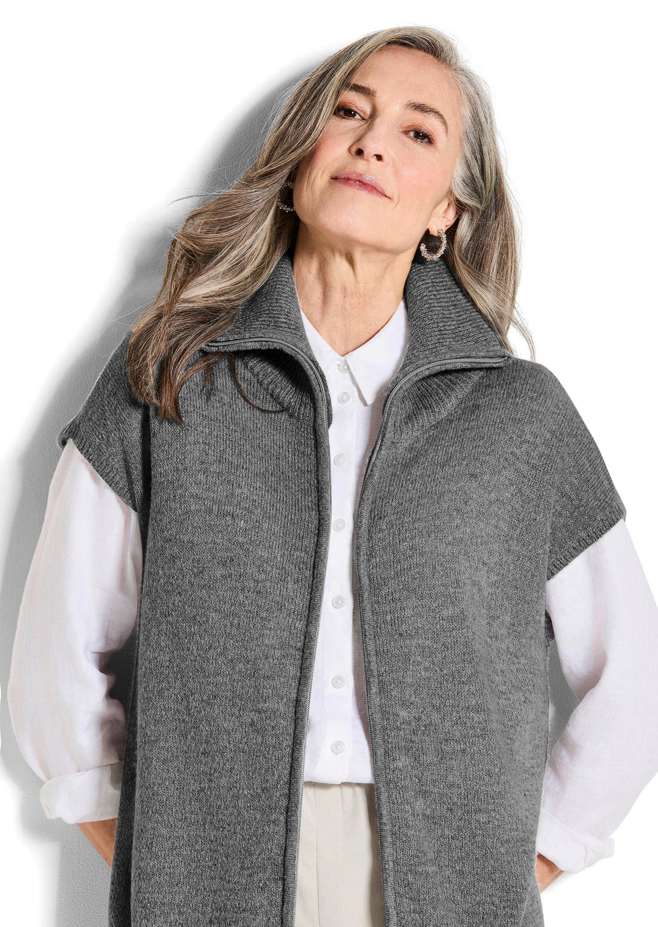 Gilet en tricot avec fermeture zippée thumbnail 4