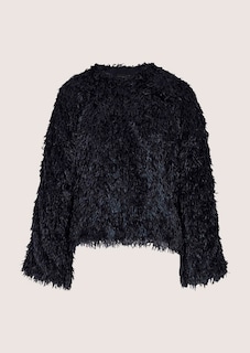 Glamouröse Shirtjacke in Feder-Optik thumbnail 7