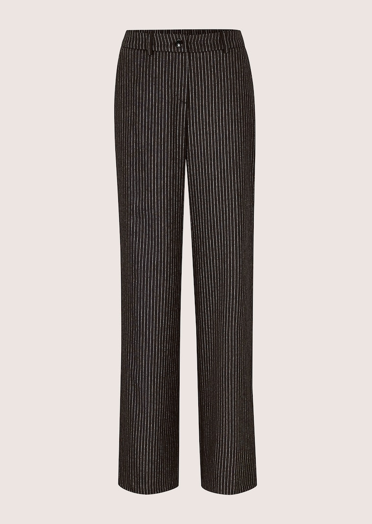 Krijtstreep broek met wijde pijpen