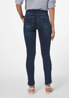 Slim-fit jeans with frayed hem thumbnail 4