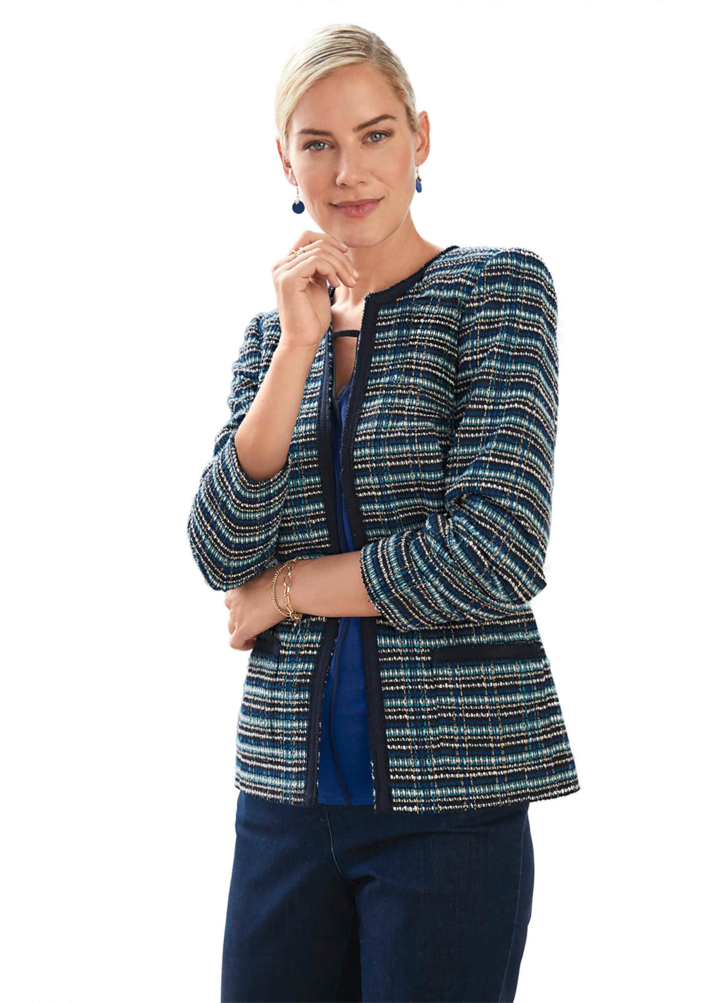 Elégant blazer en tweed avec fil brillant