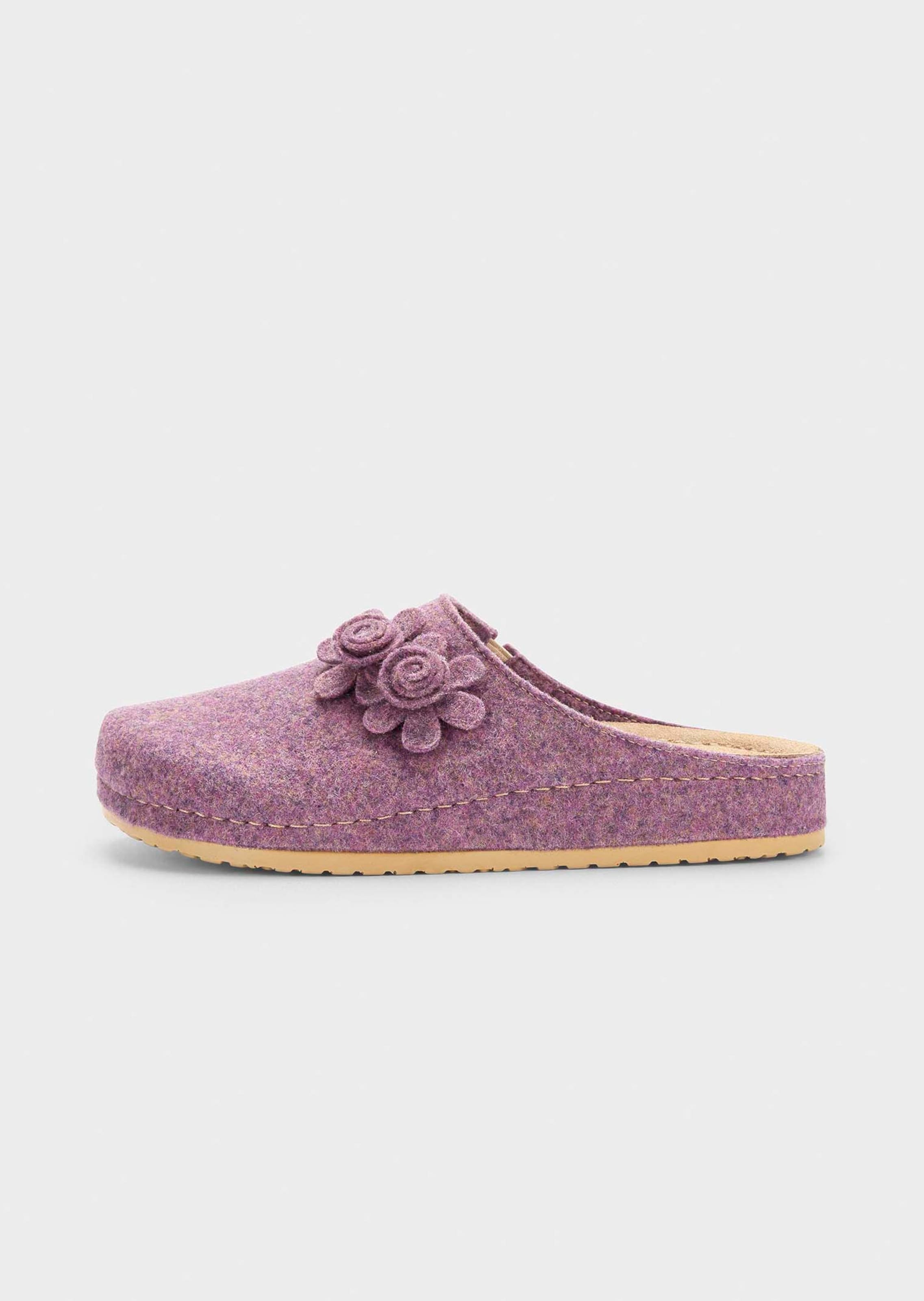 Filzpantoffeln mit Lederfussbett