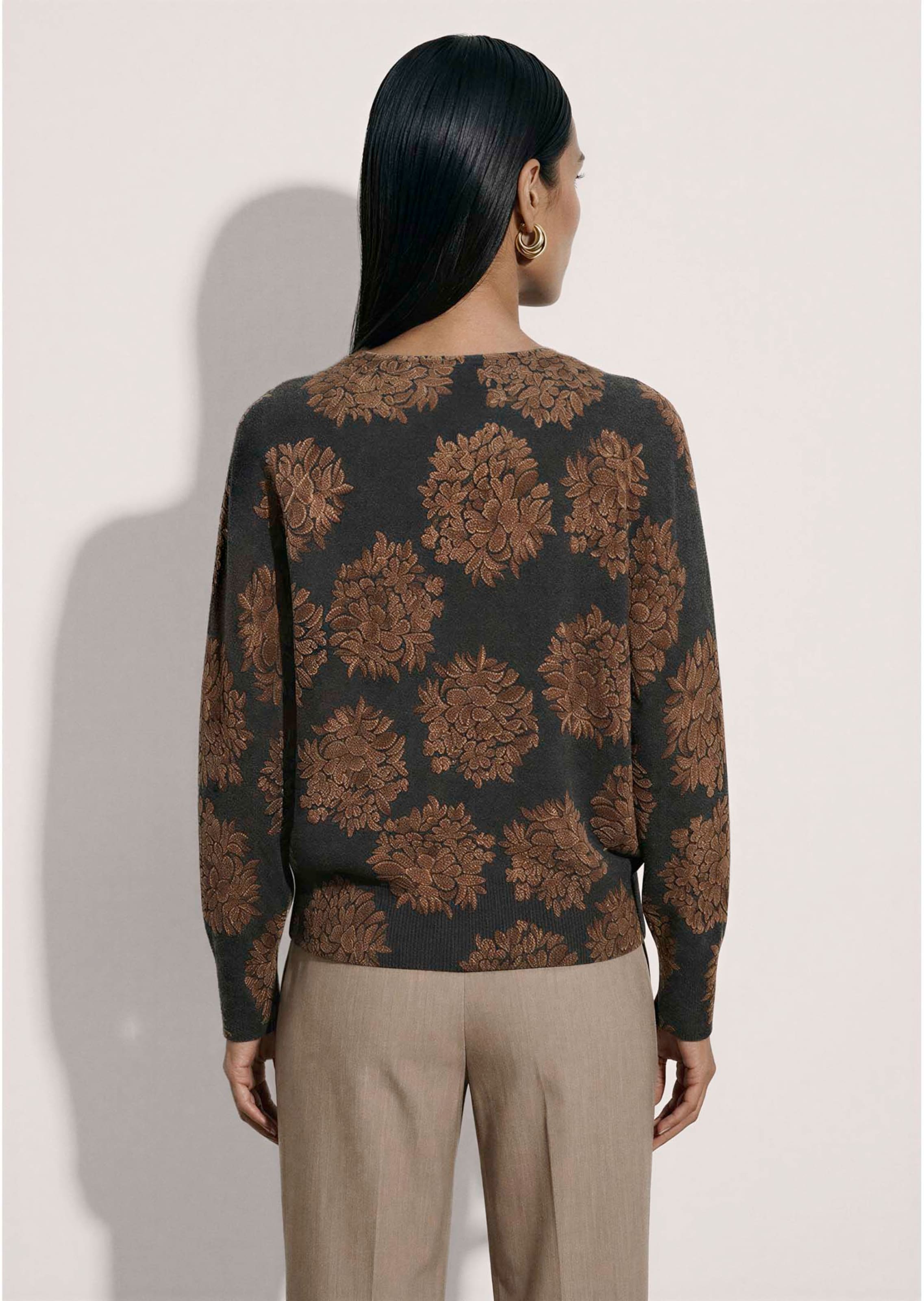 Pull en cachemire à imprimé floral all-over thumbnail 4