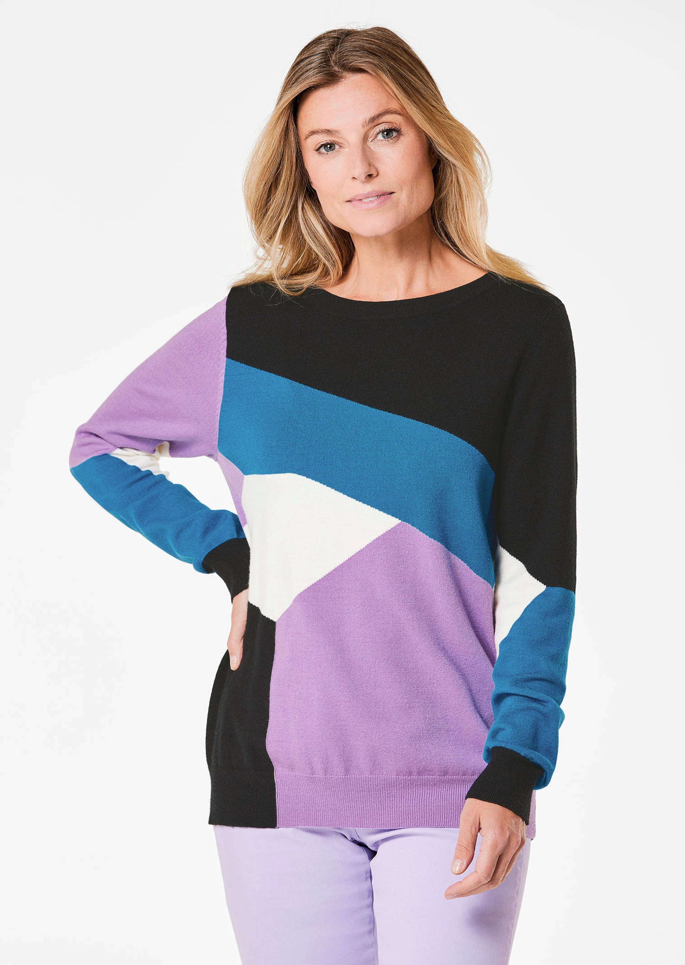 Strickpullover mit Intarsienmuster