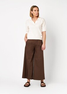 Luchtige culotte met gladde, elastische tailleband thumbnail 4