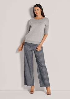 Halbarm-Pullover mit Ziersteinen thumbnail 3