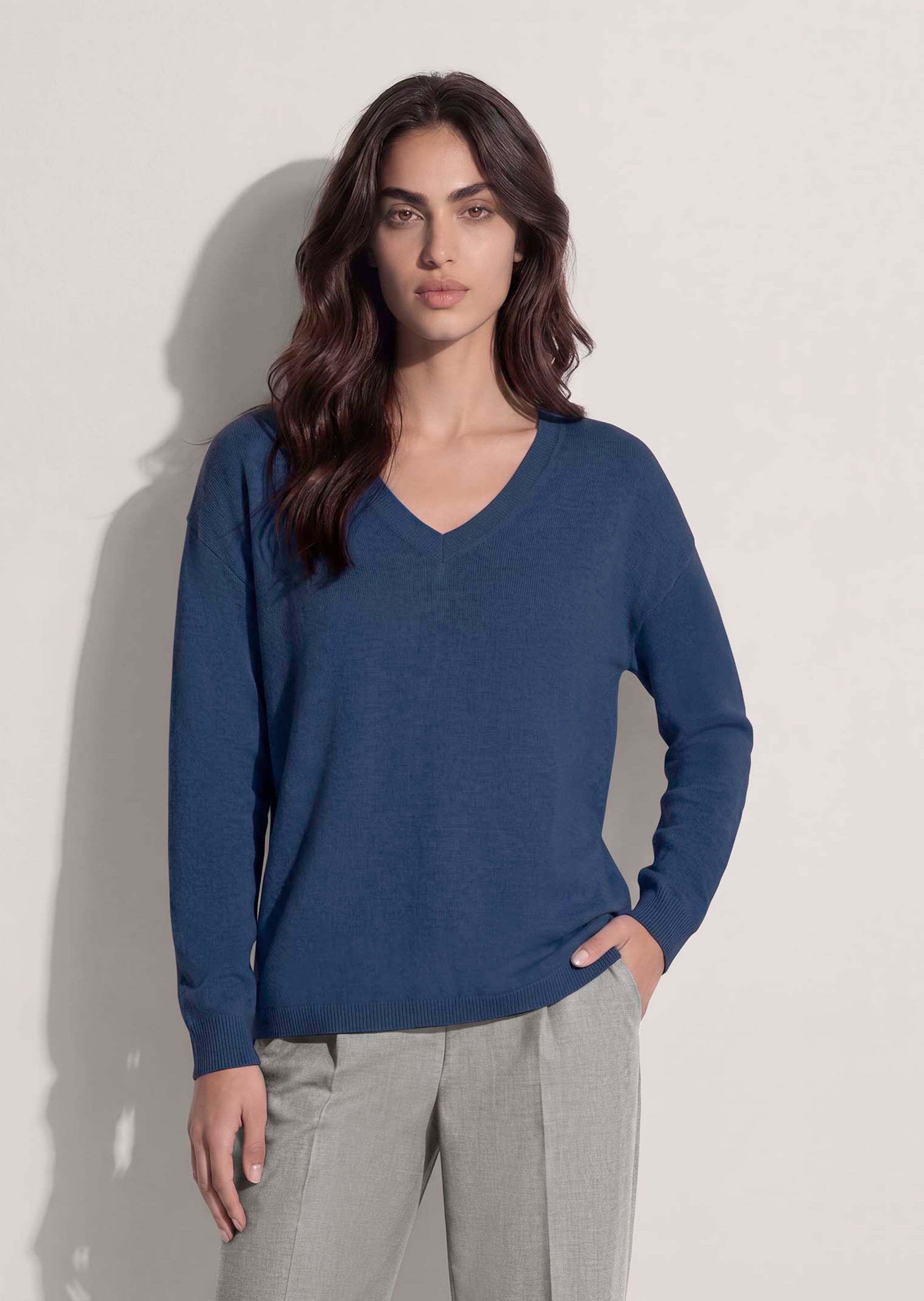 Trui met V-hals, van Good Cashmere