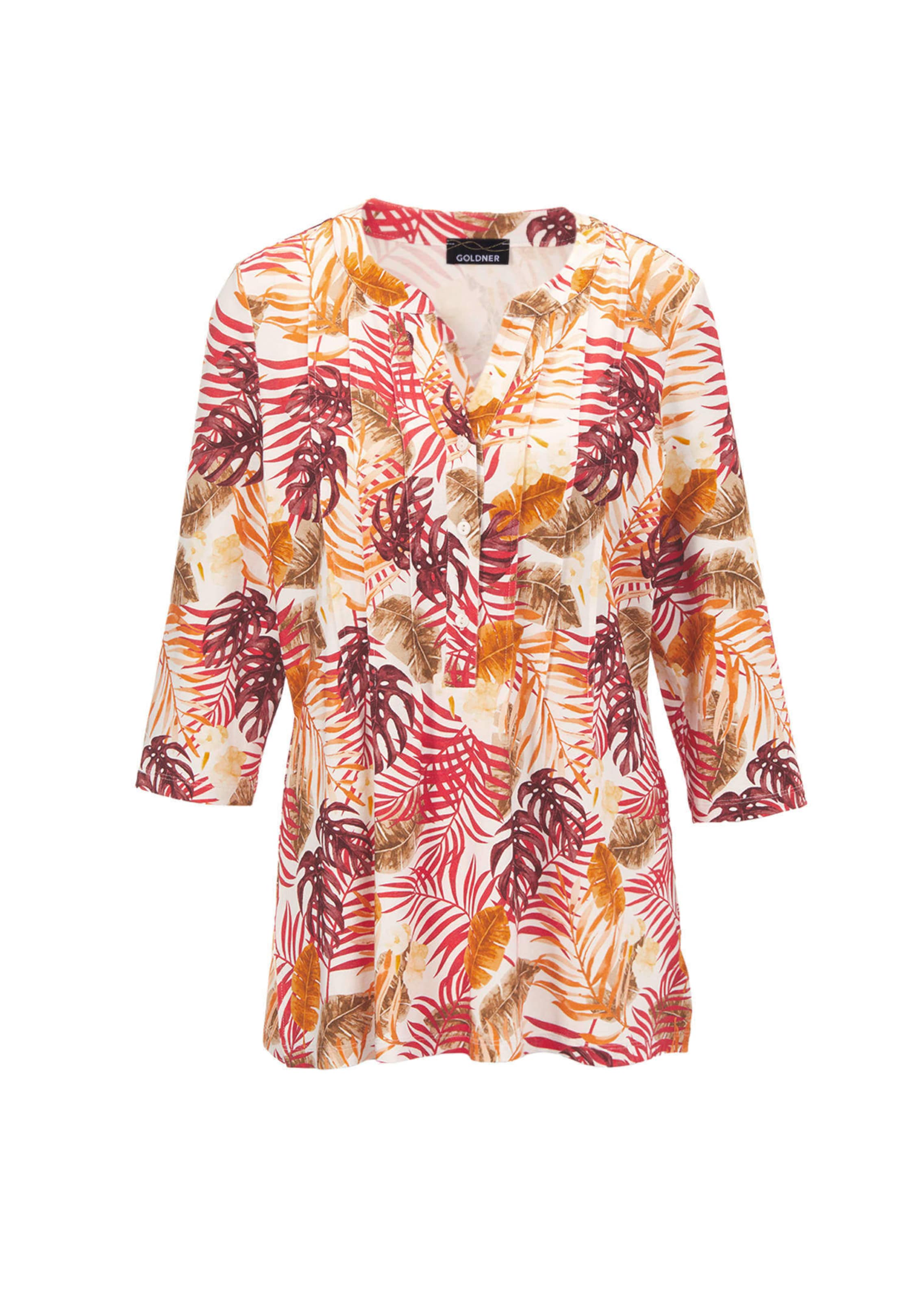 Figurschmeichelndes Drucktunika-Shirt