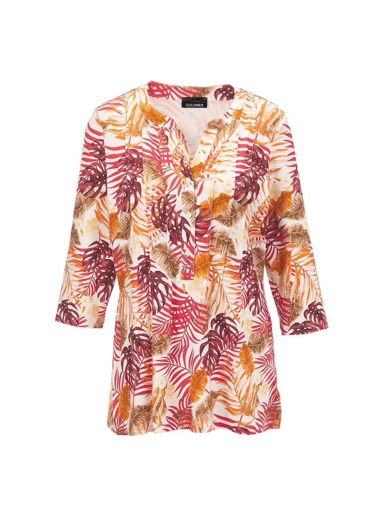 Figurschmeichelndes Drucktunika-Shirt