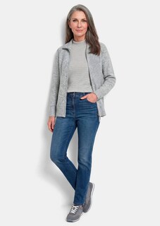 Strickjacke in Rippenstruktur mit Reissverschluss thumbnail 2