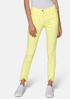 Schlanke Jeans mit Fransensaum thumbnail 2