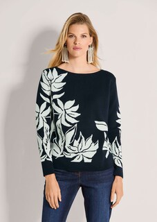 Feinstrickpullover mit Jacquardmuster thumbnail 2