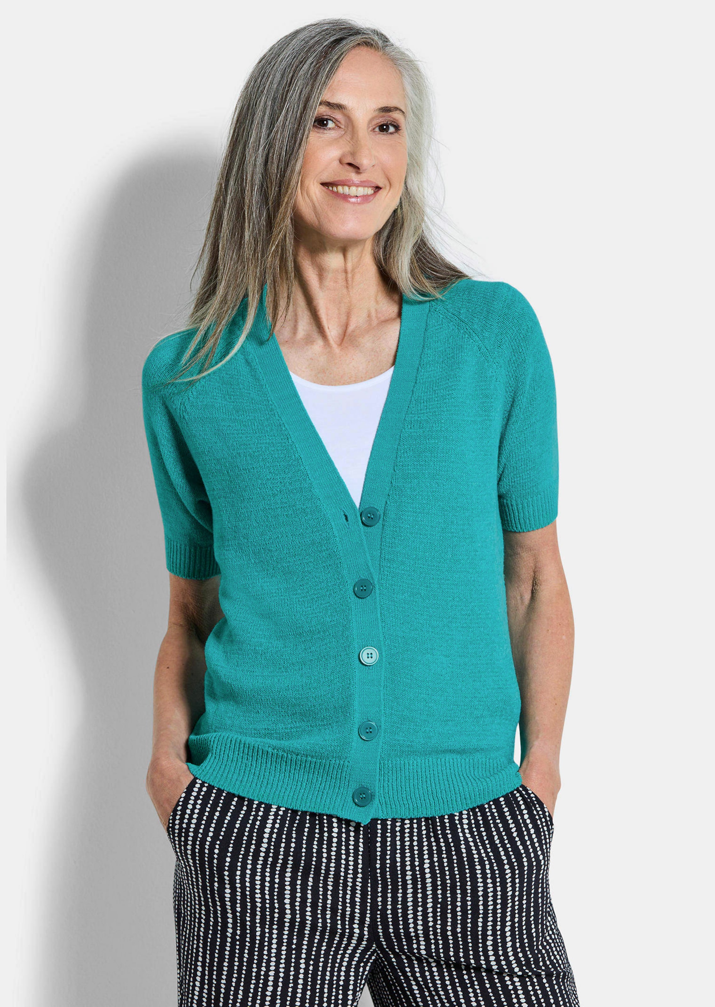 Tricot jasje van koel lintjesgaren